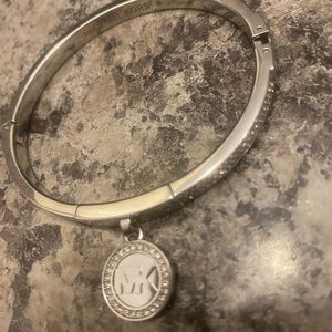 Silver michal kors clip bracelet